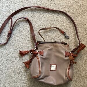 Dooney & Bourke Beige and Brown Crossbody Bag